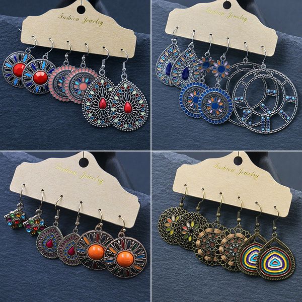 women vintage bronze water drop dangle earrings set boho ethnic round geometric dripping oil diffuser earrings jewelry gifts, Silver
women vintage bronze water drop dangle earrings set boho ethnic round geometric dripping oil diffuser earrings jewelry gifts, Silver