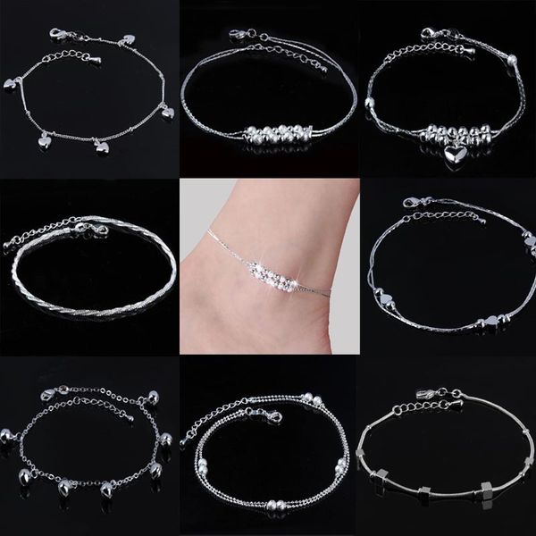 anklets women beaded silver plated anklet heart/daisy flower/ rope/bell foot chain ankle bracelet barefoot sandals summer jewelry, Red;blue
anklets women beaded silver plated anklet heart/daisy flower/ rope/bell foot chain ankle bracelet barefoot sandals summer jewelry, Red;blue