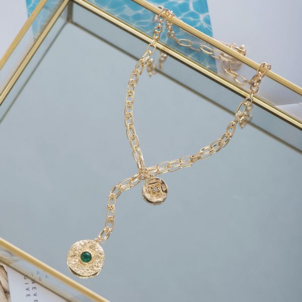 2020 new design single layer gold color small coins pendant necklace vintage y shape chain necklace gold link chain, Silver
2020 new design single layer gold color small coins pendant necklace vintage y shape chain necklace gold link chain, Silver