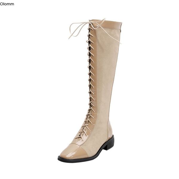 boots olomm women winter knee high square low heels charm round toe khaki black party shoes us size 3-9
boots olomm women winter knee high square low heels charm round toe khaki black party shoes us size 3-9