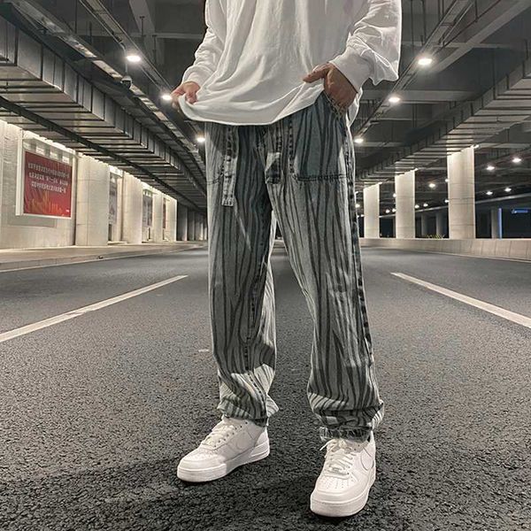 men's jeans harajuku ribbons zebra print streetwear mens washed retro oversize denim trousers hip hop loose casual jean pants, Blue
men's jeans harajuku ribbons zebra print streetwear mens washed retro oversize denim trousers hip hop loose casual jean pants, Blue