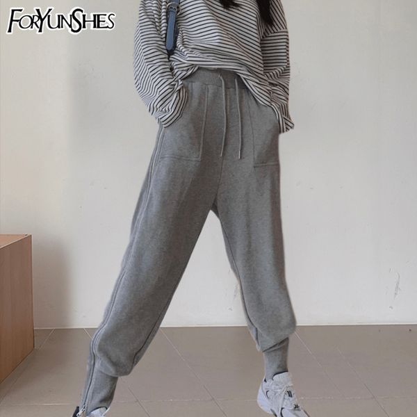 women's pants & capris foryunshes harem sweatpants women joggers pant 2021 autumn fashion korean style femme high waist loose casual sp, Black;white
women's pants & capris foryunshes harem sweatpants women joggers pant 2021 autumn fashion korean style femme high waist loose casual sp, Black;white