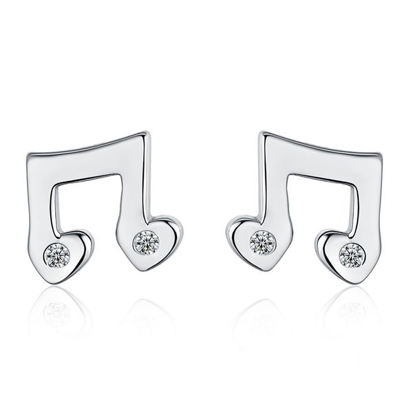 925 sterling silver earring music note lovely sweet cute simple white cz stud earring women girls korean fashion jewelry, Golden;silver
925 sterling silver earring music note lovely sweet cute simple white cz stud earring women girls korean fashion jewelry, Golden;silver