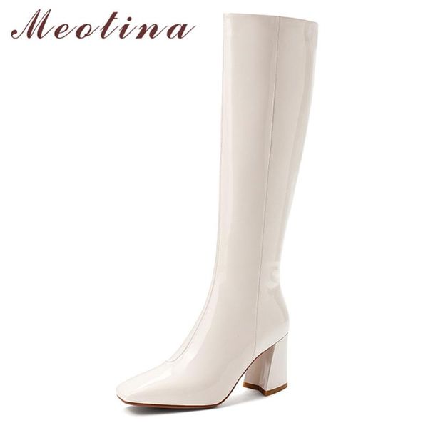 boots meotina winter knee high women natural genuine leather block heel tall zip square toe shoes lady autumn size 39, Black
boots meotina winter knee high women natural genuine leather block heel tall zip square toe shoes lady autumn size 39, Black