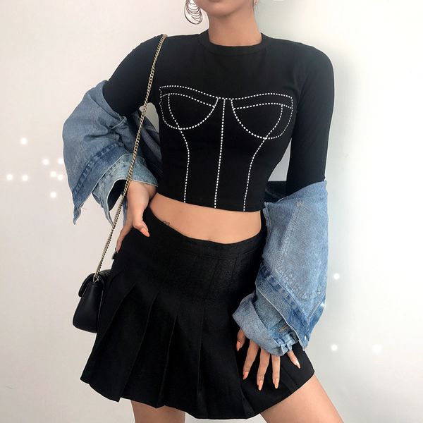 women's t-shirt stitching fit round neck slim club holiday casual jacket vest street home wear, White
women's t-shirt stitching fit round neck slim club holiday casual jacket vest street home wear, White