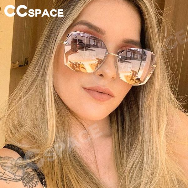 sunglasses 49061 polygon rimless luxury men women fashion shades uv400 vintage glasses, White;black
sunglasses 49061 polygon rimless luxury men women fashion shades uv400 vintage glasses, White;black