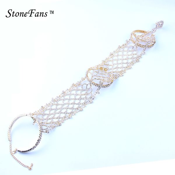 stonefans statement pave crystal rhinestone arm hand chain cuff ring copper bracelet wedding bridal bangles belly dancer jewelry, Black
stonefans statement pave crystal rhinestone arm hand chain cuff ring copper bracelet wedding bridal bangles belly dancer jewelry, Black