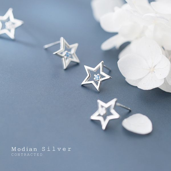 modian classic sterling silver 925 simple star stud earring for women gift fashion anti-allergy ear pin fine jewelry accessories, Golden;silver
modian classic sterling silver 925 simple star stud earring for women gift fashion anti-allergy ear pin fine jewelry accessories, Golden;silver