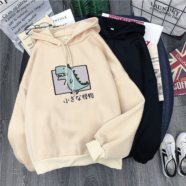 harajuku cartoon dinosaur print hoodies women casual long sleeve loose hooded sweatshirt autumn winter fleece hoody pullover top, Black
harajuku cartoon dinosaur print hoodies women casual long sleeve loose hooded sweatshirt autumn winter fleece hoody pullover top, Black