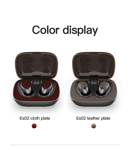 es02 bluetooth tws wireless earphone stereo leather or cloth sports earbuds led display bt 5.0 headsets with mic for huawei iphone samsung l
es02 bluetooth tws wireless earphone stereo leather or cloth sports earbuds led display bt 5.0 headsets with mic for huawei iphone samsung l