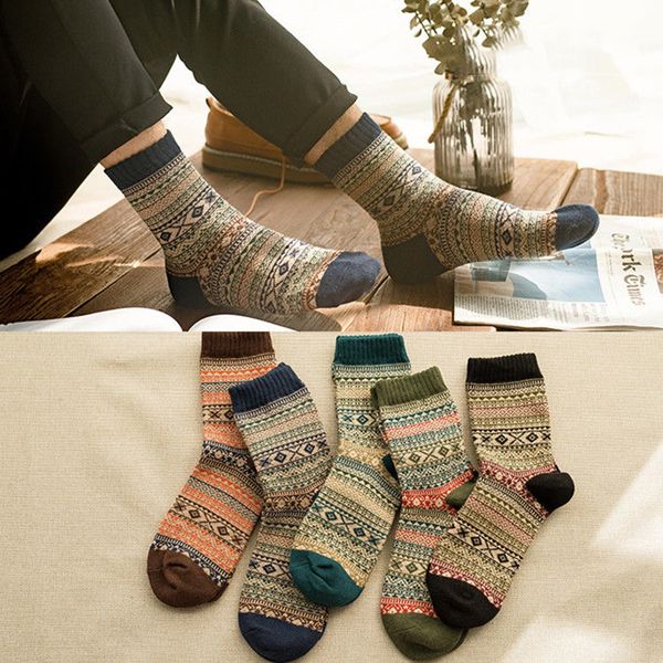 men's socks casual mens soft thick warm dress sock against cold wool retro crew breathable, Black
men's socks casual mens soft thick warm dress sock against cold wool retro crew breathable, Black