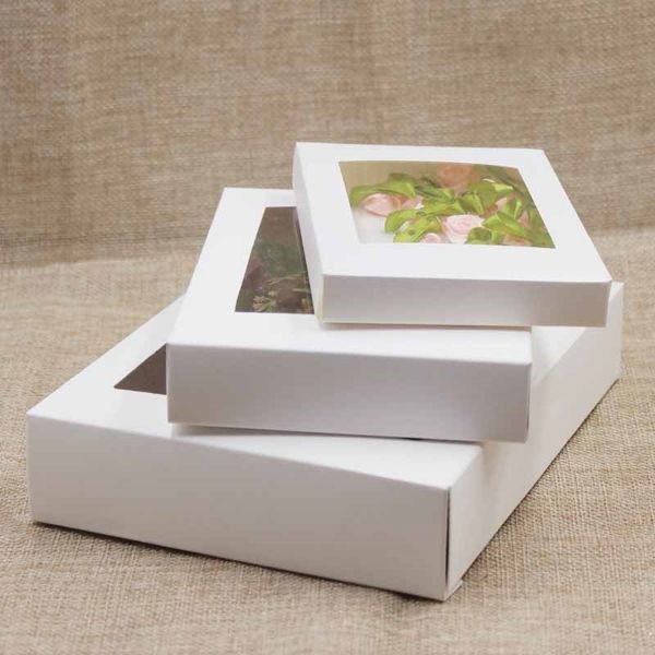 50pcdeluxe white paper gift package& display with clear pvc ivory candy arts&krafts kraft package window box mx200810, Black;white
50pcdeluxe white paper gift package& display with clear pvc ivory candy arts&krafts kraft package window box mx200810, Black;white