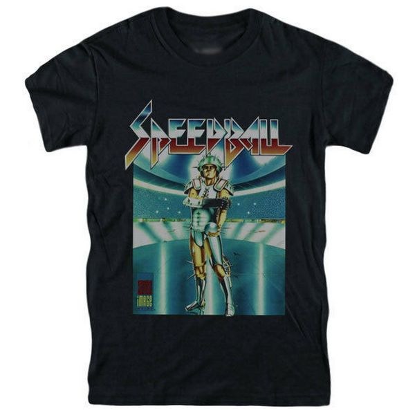speedball t-shirt amiga commodore 64 master system 1988 tee shirt casual printing