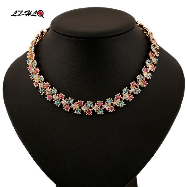 chokers brand women cute crystal choker necklaces vintage coloured rhinestone torques fashion metal hollow clavicle chain jewelry, Golden;silver
chokers brand women cute crystal choker necklaces vintage coloured rhinestone torques fashion metal hollow clavicle chain jewelry, Golden;silver