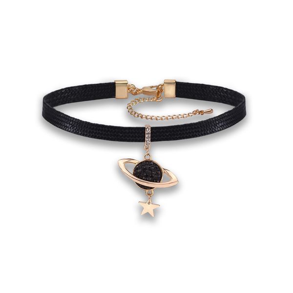 rhinestone universe star pendant necklace female black leather chain collar lace harajuku clavicle choker necklace gifts, Golden;silver
rhinestone universe star pendant necklace female black leather chain collar lace harajuku clavicle choker necklace gifts, Golden;silver