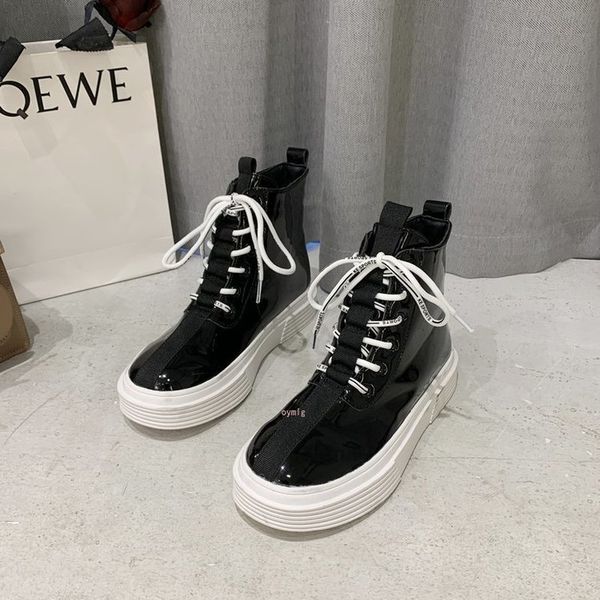 new autumn/winter thick-soled women's boots fashion trend british wind boots muffin leisuer leather women's casual shoes, Black
new autumn/winter thick-soled women's boots fashion trend british wind boots muffin leisuer leather women's casual shoes, Black
