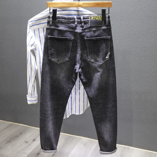 contrast color letter embroidered jeans men's fashion brand 2020 autumn black gray korean style stretch jeansjeans and jeansslim fit sm, Blue
contrast color letter embroidered jeans men's fashion brand 2020 autumn black gray korean style stretch jeansjeans and jeansslim fit sm, Blue