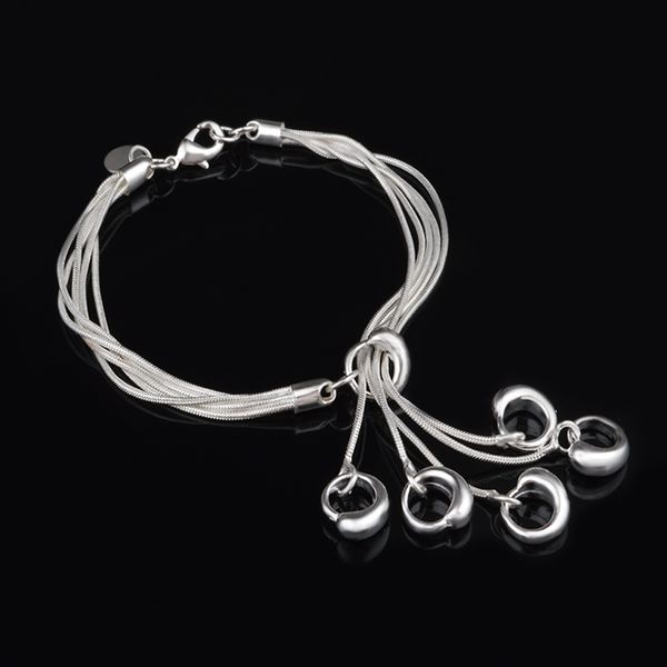 link, chain multilayer snake round pendant women bracelet bangles silver color charm cuff jewelry gift, Black
link, chain multilayer snake round pendant women bracelet bangles silver color charm cuff jewelry gift, Black