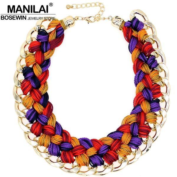 manilai handmade knitting wool crochet chunky necklace women statement jewelry big chokers maxi collar necklaces jewelry, Golden;silver
manilai handmade knitting wool crochet chunky necklace women statement jewelry big chokers maxi collar necklaces jewelry, Golden;silver