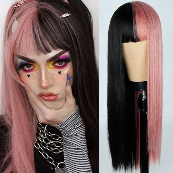 pink and black wig long streight hair cosplay wig two tone ombre color women synthetic hair wigs
pink and black wig long streight hair cosplay wig two tone ombre color women synthetic hair wigs