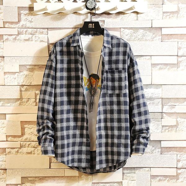 spring autumn long sleeves new flannel collar korea style shirt for men's plaid harajuku clothing kg-47, White;black
spring autumn long sleeves new flannel collar korea style shirt for men's plaid harajuku clothing kg-47, White;black