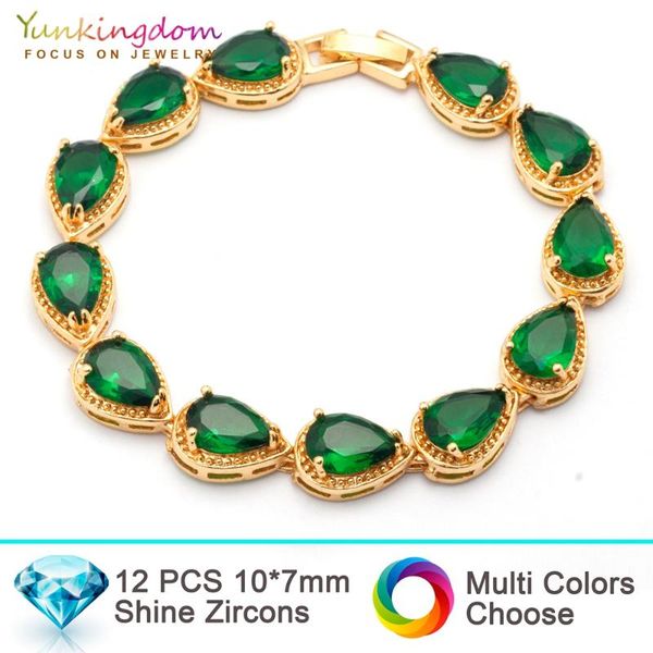yunkingdom super bracelets&bangles for women inlay water drop zircon wedding jewelry gold color bracelet, Black
yunkingdom super bracelets&bangles for women inlay water drop zircon wedding jewelry gold color bracelet, Black