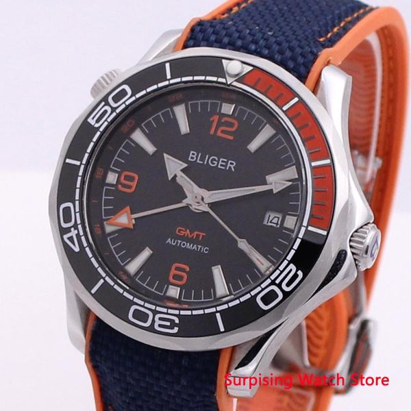 wristwatches bliger 41mm gmt automatic mechanical mens watch sapphire crystal luminous waterproof calendar rubber strap clock, Slivery;brown
wristwatches bliger 41mm gmt automatic mechanical mens watch sapphire crystal luminous waterproof calendar rubber strap clock, Slivery;brown