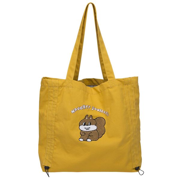 original design squirrel plush embroidered canvas shoulder bag large-capacity shopping bag reusable women's luxury handbag
original design squirrel plush embroidered canvas shoulder bag large-capacity shopping bag reusable women's luxury handbag