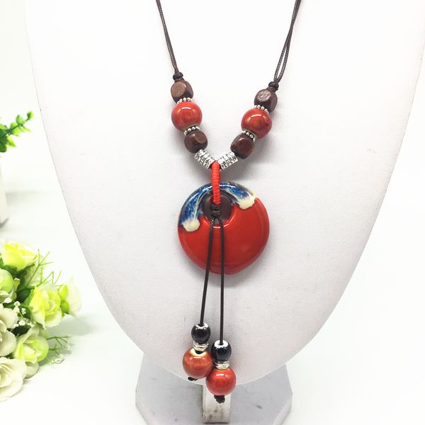 fashion ceramics beads pendant ethnic long necklace chain blue/red jewelry style diy #01, Silver
fashion ceramics beads pendant ethnic long necklace chain blue/red jewelry style diy #01, Silver