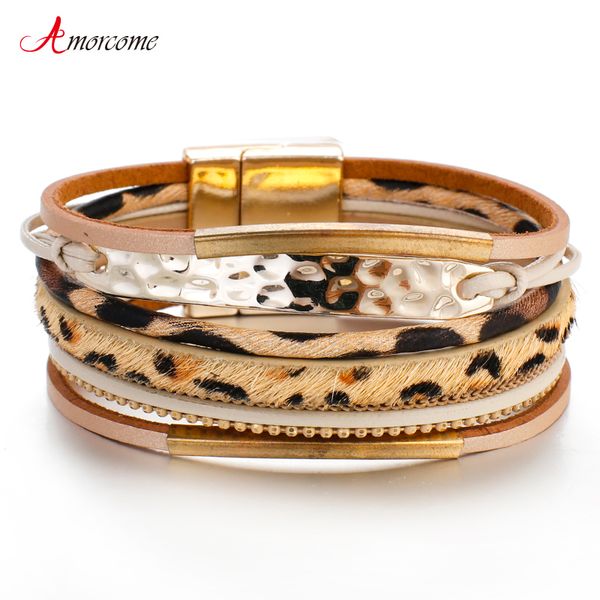 tennis amorcome leopard leather bracelets for women fashion metal bar multilayer wide wrap animal bracelet wedding party jewelry gift, Golden;silver
tennis amorcome leopard leather bracelets for women fashion metal bar multilayer wide wrap animal bracelet wedding party jewelry gift, Golden;silver
