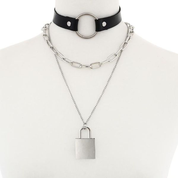 chokers metal padlock chain necklace women/men punk rock goth choker collar lock pendant black emo accessory jewelry, Golden;silver
chokers metal padlock chain necklace women/men punk rock goth choker collar lock pendant black emo accessory jewelry, Golden;silver