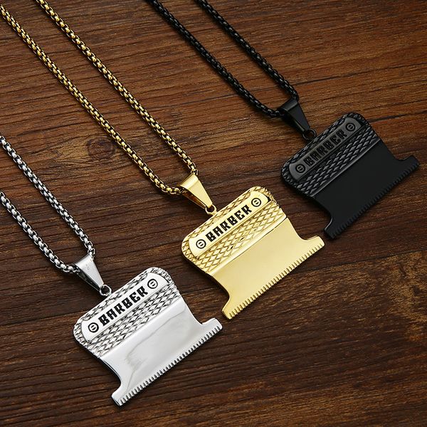 valily jewelry golden barber pendant&necklace stainless steel shiny shaver haircut necklaces jewelry for man women,23" box chain, Silver
valily jewelry golden barber pendant&necklace stainless steel shiny shaver haircut necklaces jewelry for man women,23" box chain, Silver