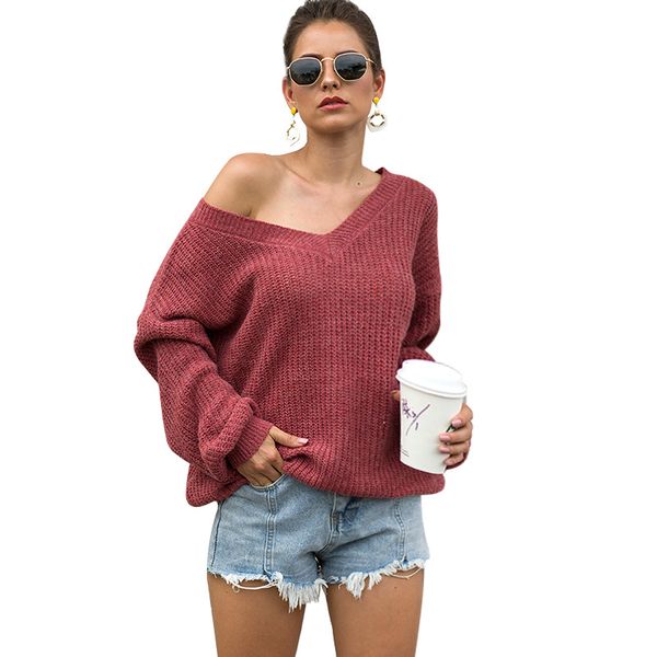 women's sweaters ladies slash neck off shoulder lantern sleeve back lace up pullover knitwear clothing autumn winter 2021 jumper, White;black
women's sweaters ladies slash neck off shoulder lantern sleeve back lace up pullover knitwear clothing autumn winter 2021 jumper, White;black