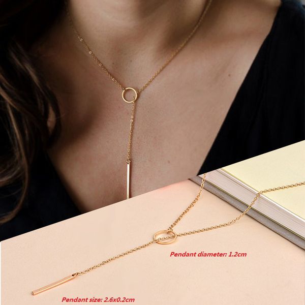 y shape necklaces for women's simple stick necklace stainless steel gold chain necklace steel color fashion jewelry wholesale, Silver
y shape necklaces for women's simple stick necklace stainless steel gold chain necklace steel color fashion jewelry wholesale, Silver
