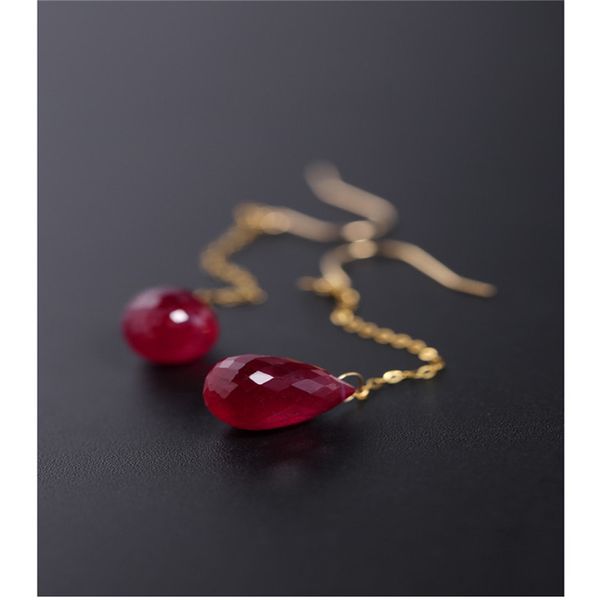 daimi faceted water drop ruby earrings female genuine yellow 18k gold color treasure earrings gift customization, Silver
daimi faceted water drop ruby earrings female genuine yellow 18k gold color treasure earrings gift customization, Silver