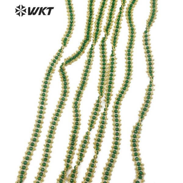 wt-rbc120 natural stone chain green stone beads with gold electroplated chain 3mm beads rosary 10 meters for jewel making, Silver
wt-rbc120 natural stone chain green stone beads with gold electroplated chain 3mm beads rosary 10 meters for jewel making, Silver