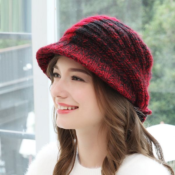 berets h7781 women warm beret hat thickened wool knitted cap female autumn winter ear protection outdoor thermal casual shopping hats, Blue;gray
berets h7781 women warm beret hat thickened wool knitted cap female autumn winter ear protection outdoor thermal casual shopping hats, Blue;gray