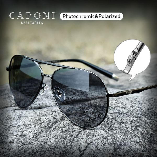 caponi pilot men's sunglasses polarized day and night driving eyewear alloy pchromic glasses for male uv400 cp3103, White;black
caponi pilot men's sunglasses polarized day and night driving eyewear alloy pchromic glasses for male uv400 cp3103, White;black