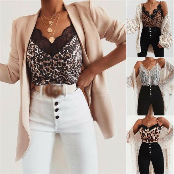 fashion women summer lace leopard snake print tank elegant loose v neck vest ladies strappy camisa feminina debardeur femme, White
fashion women summer lace leopard snake print tank elegant loose v neck vest ladies strappy camisa feminina debardeur femme, White