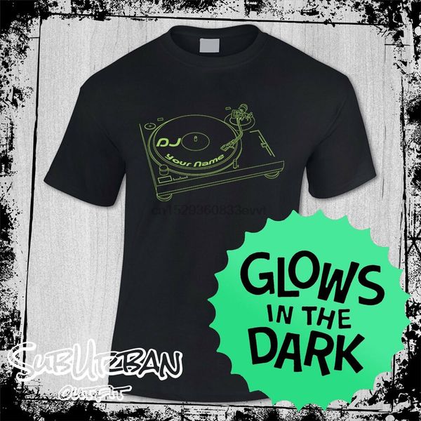 mens personalised dj logo add your name music t shirt ibiza house party #4