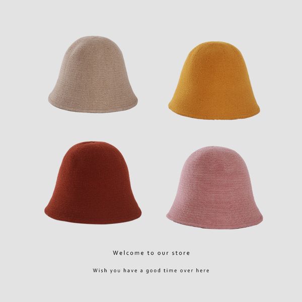 new bucket hat women autumn and winter retro wild simple pure color fisherman hat knitted basin
new bucket hat women autumn and winter retro wild simple pure color fisherman hat knitted basin