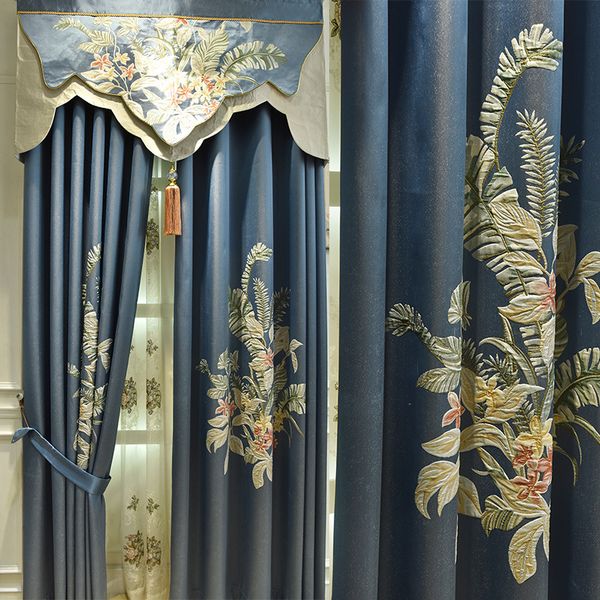 high-grade sapphire blue single flower new chinese style curtains for bedroom living room blackout window curtain living room
high-grade sapphire blue single flower new chinese style curtains for bedroom living room blackout window curtain living room