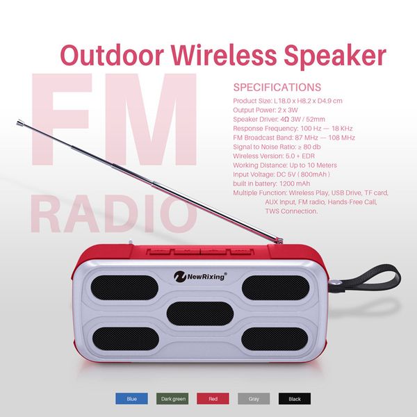 nr3018fm radio bluetooth speaker mini stereo portable car subwoofer wireless bluetooth speaker
nr3018fm radio bluetooth speaker mini stereo portable car subwoofer wireless bluetooth speaker