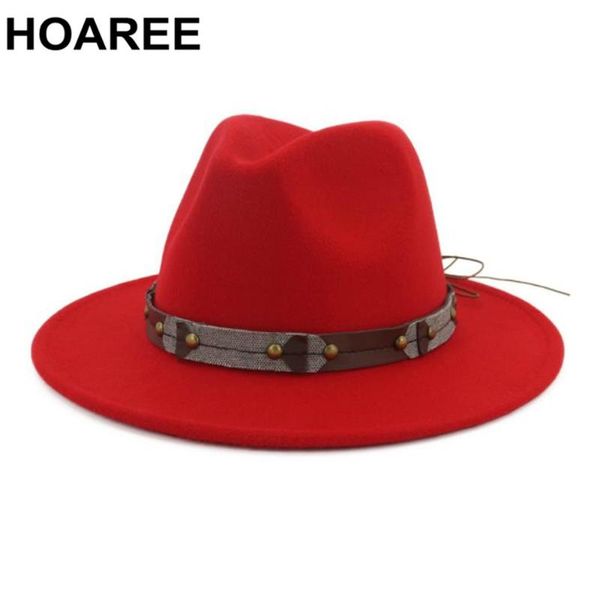 hoaree women fedora hat wool felt hat red panama tribby female spring autumn woolen belt decorate british style ladies jazz, Blue;gray
hoaree women fedora hat wool felt hat red panama tribby female spring autumn woolen belt decorate british style ladies jazz, Blue;gray