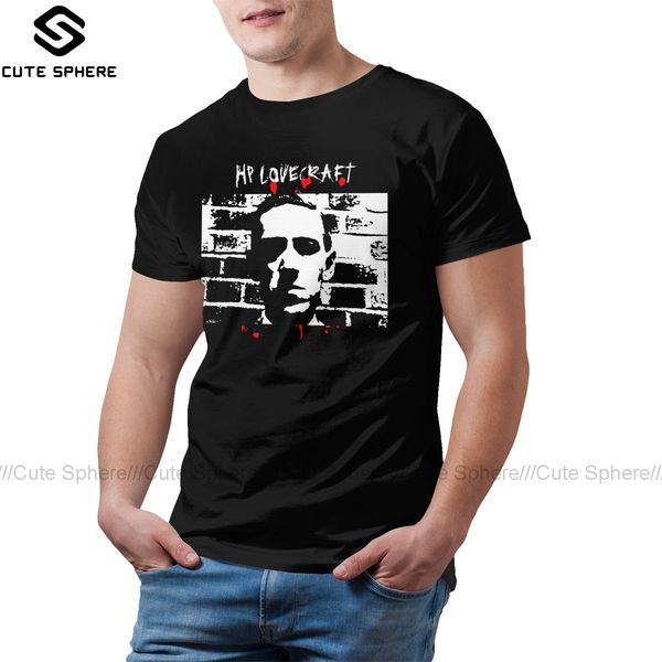 punk rock футболка hp лавкрафт wall t-shirt big fun tee shirt basic с коротким рукавом 100 процентов хлопка tshirt