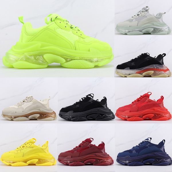 triple s clear sole men women fluorescent yellow double-layer foam plastic mesh sneakers paris fashion breathable daddy shoes
triple s clear sole men women fluorescent yellow double-layer foam plastic mesh sneakers paris fashion breathable daddy shoes