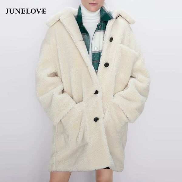 women's fur & faux junelove women winter warm coats jackets vintage single breasted female pockets casual street lady thick outwears, Black
women's fur & faux junelove women winter warm coats jackets vintage single breasted female pockets casual street lady thick outwears, Black