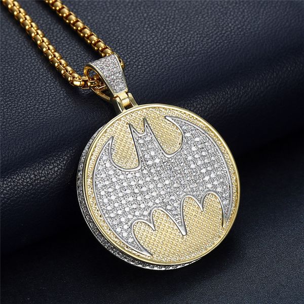 hip hop iced out zircon pendant superhero round tags necklace for men boy fashion jewelry gift, Silver
hip hop iced out zircon pendant superhero round tags necklace for men boy fashion jewelry gift, Silver