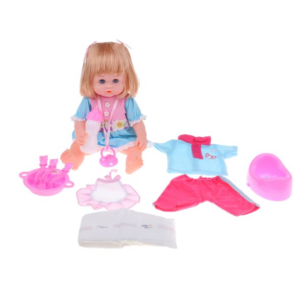 12шт дети playset - говоря новорожденный девушка кукла w / рожок и столовые принадлежности детские подарок 
12шт дети playset - говоря новорожденный девушка кукла w / рожок и столовые принадлежности детские подарок