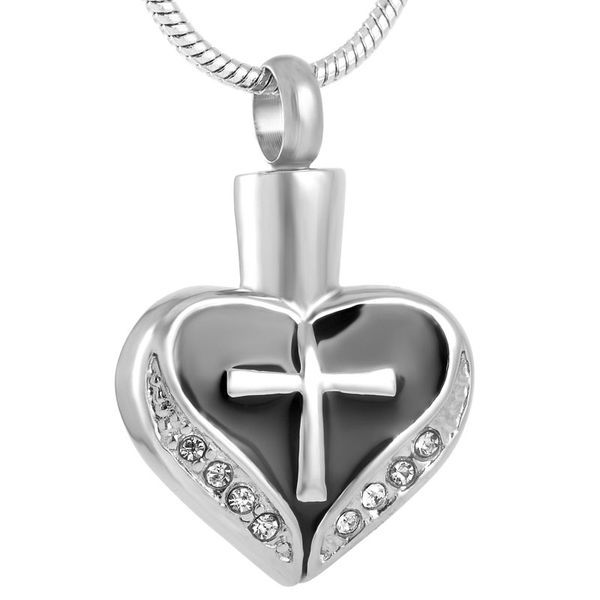 chains ijd8098 stainless steel heart shape with cross cremation souvenir necklace for ashes urn memorial keepsake pendant jewelry, Silver
chains ijd8098 stainless steel heart shape with cross cremation souvenir necklace for ashes urn memorial keepsake pendant jewelry, Silver
